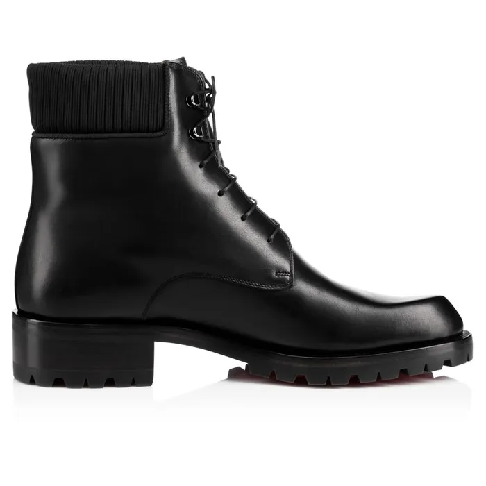 Men Trapman Ankle Boots 8211 Calf Leather 8211 Black Black Christian Louboutin Ankle Boots