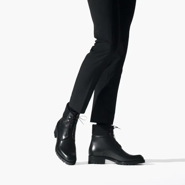 Men Trapman Ankle Boots 8211 Calf Leather 8211 Black Black Christian Louboutin Ankle Boots