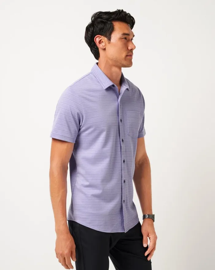 Men TRIP TO THE CITY BUTTONUP Heather Violet Storm TravisMathew ButtonUps
