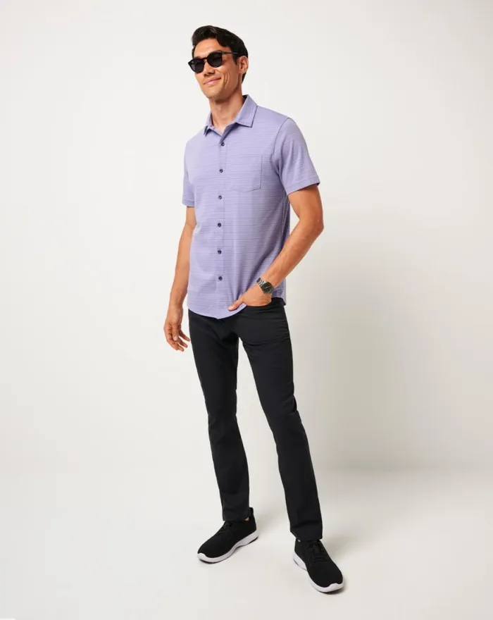 Men TRIP TO THE CITY BUTTONUP Heather Violet Storm TravisMathew ButtonUps