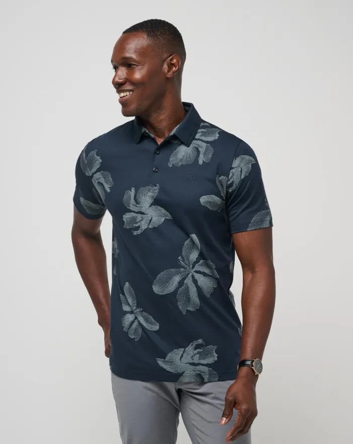 Men TROPICAL TOUR POLO Total Eclipse TravisMathew Polos