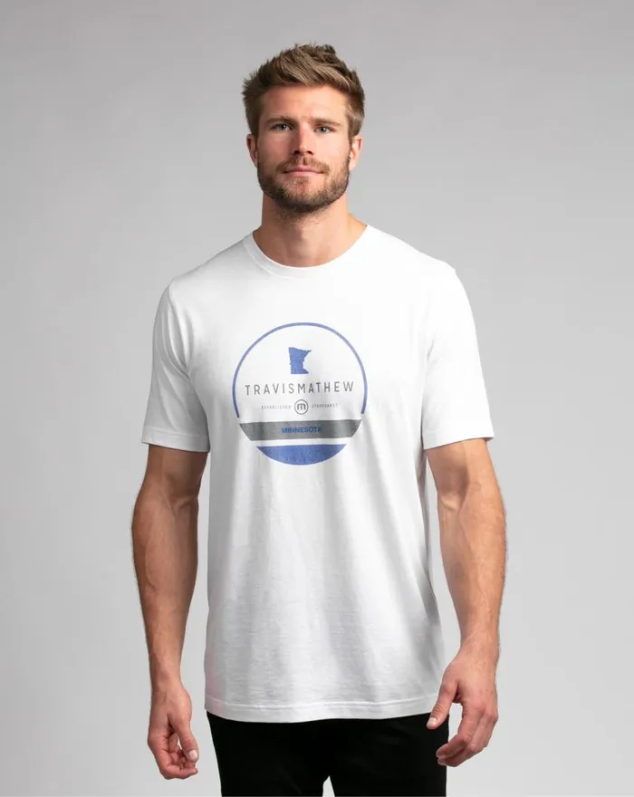 Men TWIN CITIES TEE White TravisMathew Tees