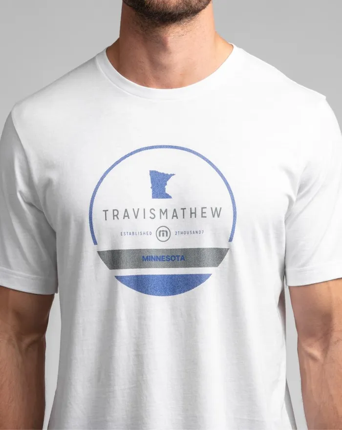 Men TWIN CITIES TEE White TravisMathew Tees