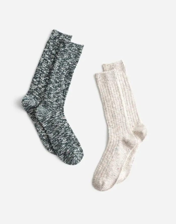 Men TwoPack Camp Socks Luxury Forest Madewell Socks