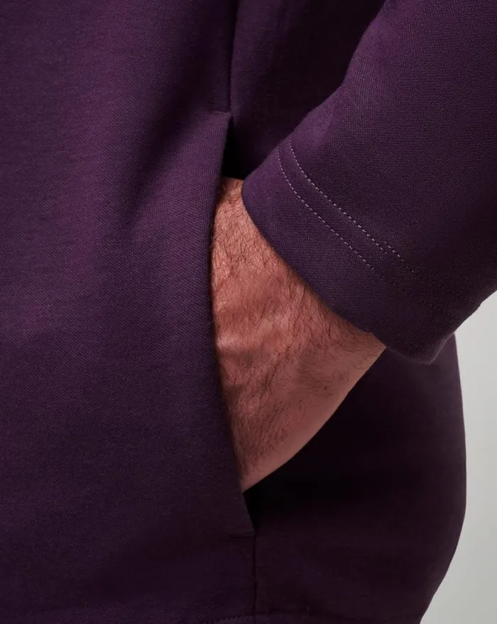 Men UPGRADED QUARTER ZIP Plum TravisMathew Quarter Zips