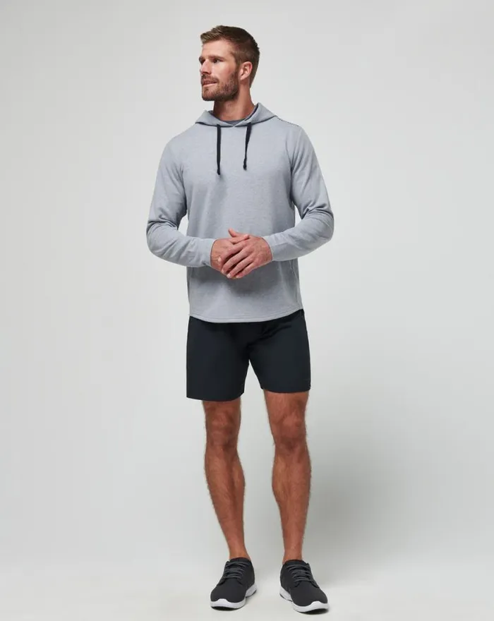 Men UPGRADED TECH HOODIE Heather Grey TravisMathew Hoodies and Sweatshirts