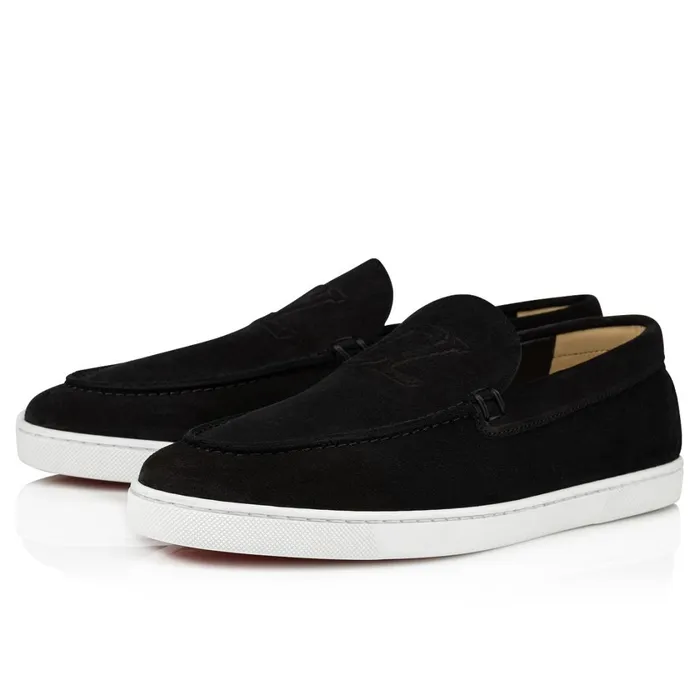 Men Varsiboat Boat Shoes 8211 Leather 8211 Black Black Christian Louboutin Loafers and Slipons Men Varsiboat Boat Shoes 8211 Leather 8211 Black Black Christian Louboutin Loafers and Slipons