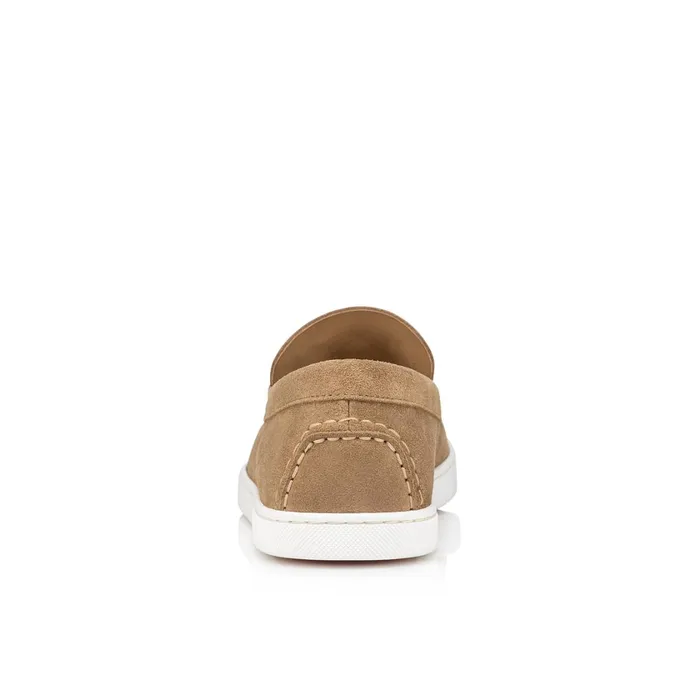 Men Varsiboat Boat Shoes 8211 Leather 8211 Roca Brown Christian Louboutin Low Top Sneakers