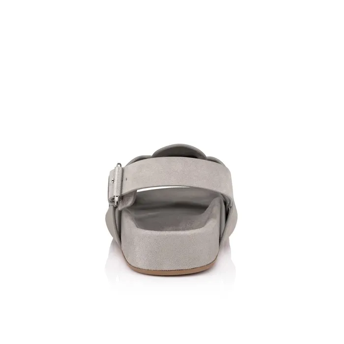 Men Varsibuckle Bizz Sandals 8211 Leather 8211 Goose Grey Christian Louboutin Sandals and Espadrilles