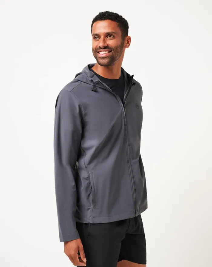Men WALKING TOUR FULL ZIP Ebony TravisMathew Jackets