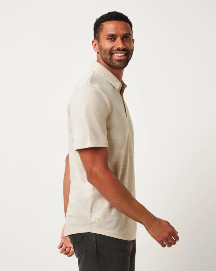 Men WEST END POLO Italian Sand TravisMathew Polos