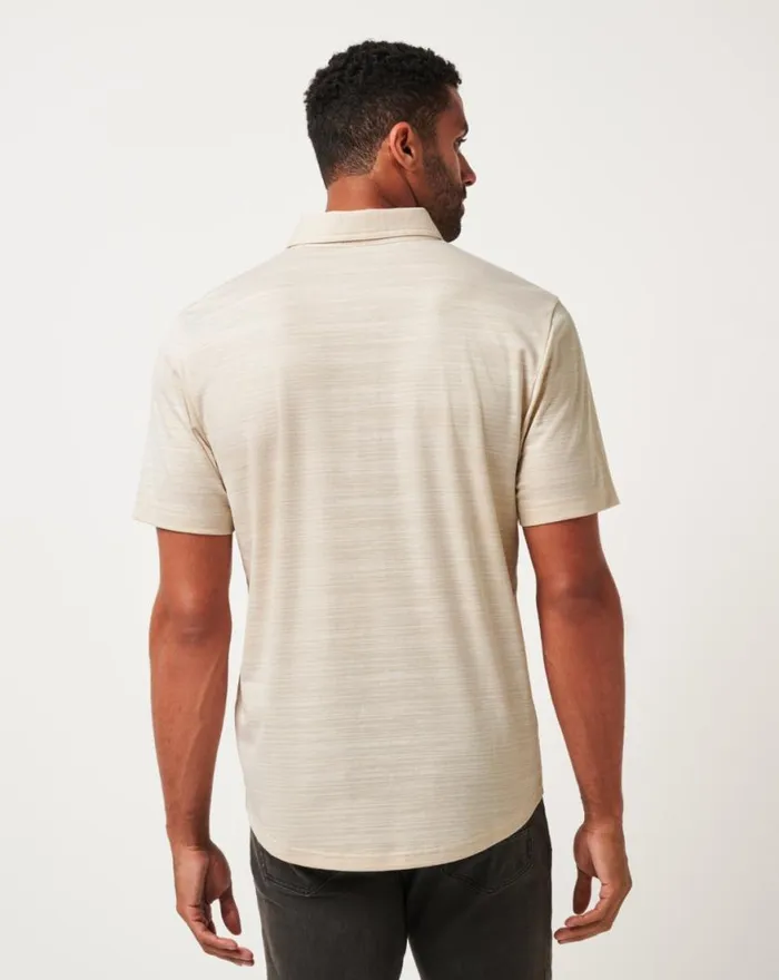 Men WEST END POLO Italian Sand TravisMathew Polos