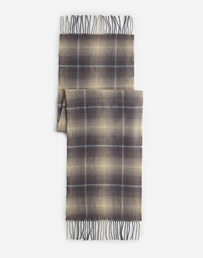 Men Wool Scarf Black Coal Madewell Hats and Scarves