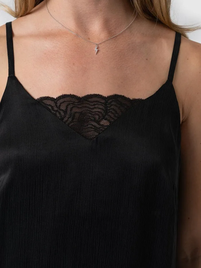 Mia Lace Cami 8211 Black Black Women Saint And Sofia TShirts and Tanks