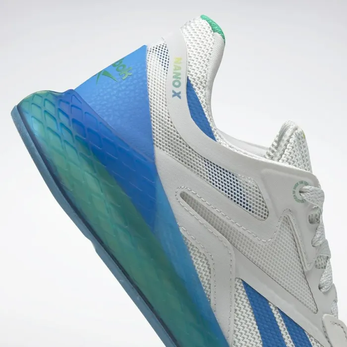 Nano Womens Reebok Nano X Training Shoes True Grey 1 Horizon Blue Chartreuse
