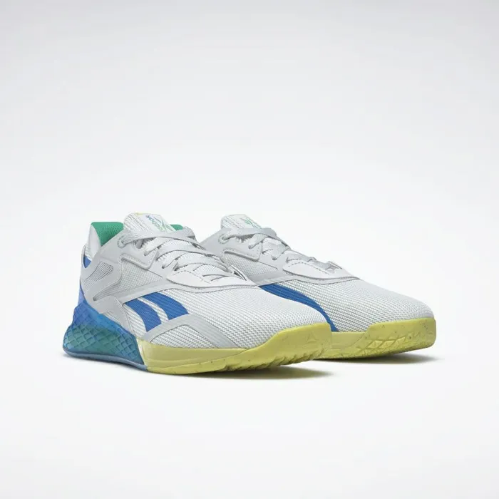 Nano Womens Reebok Nano X Training Shoes True Grey 1 Horizon Blue Chartreuse