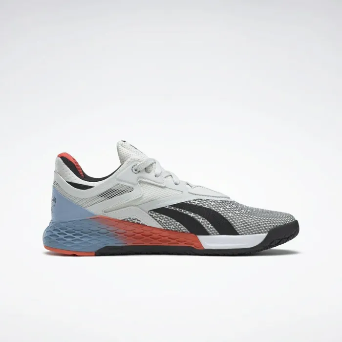 Nano Womens Reebok Nano X Training Shoes White Fluid Blue Vivid Orange