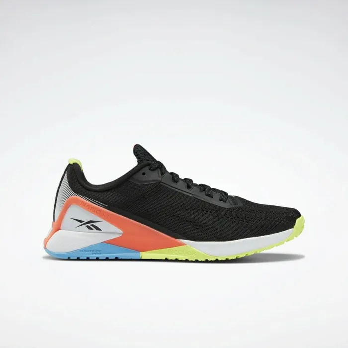 Nano Womens Reebok Nano X1 Training Shoes Black Orange Flare Radiant Aqua