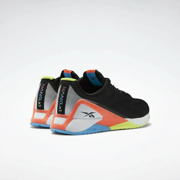 Nano Womens Reebok Nano X1 Training Shoes Black Orange Flare Radiant Aqua