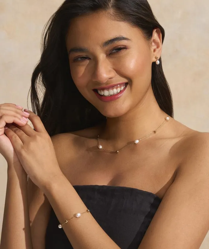 Necklaces Women Olivia Burton By The Sea Pearl Gold Plated Necklace