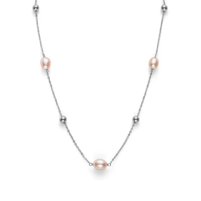 Necklaces Women Olivia Burton By The Sea Pearl Silver Tone Necklace