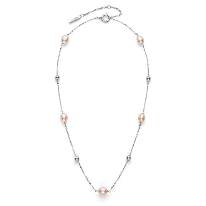 Necklaces Women Olivia Burton By The Sea Pearl Silver Tone Necklace