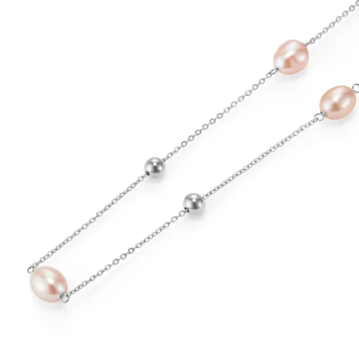 Necklaces Women Olivia Burton By The Sea Pearl Silver Tone Necklace
