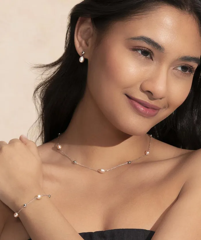 Necklaces Women Olivia Burton By The Sea Pearl Silver Tone Necklace