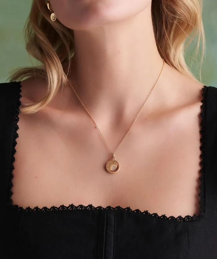 Necklaces Women Olivia Burton Celestial Sun Gold Plated Pendant Necklace