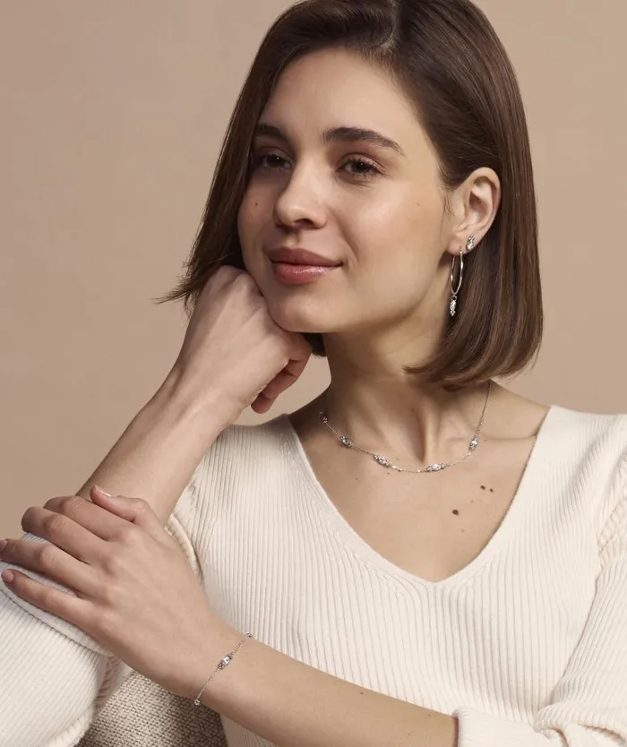 Necklaces Women Olivia Burton Dainty Silver Tone Necklace