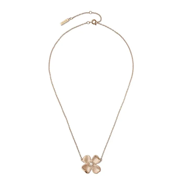 Necklaces Women Olivia Burton Dogwood Flower Carnation Gold Pendant Necklace