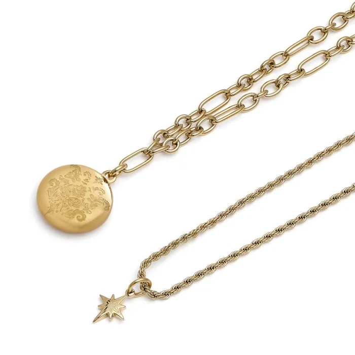 Necklaces Women Olivia Burton Ever Stacked Gold Plated MultiChain Necklace