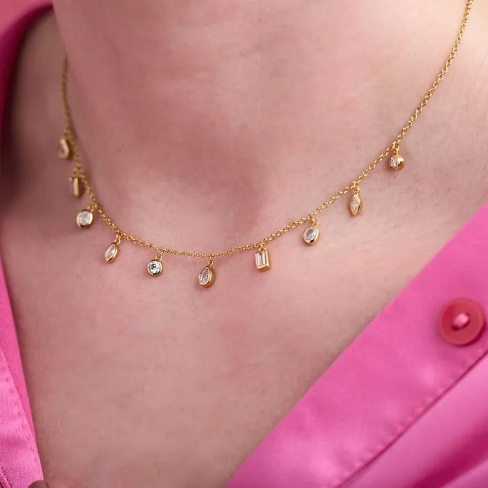 Necklaces Women Olivia Burton Gold Crystal Charm Necklace