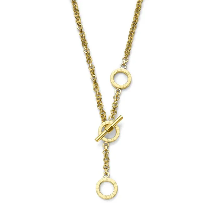 Necklaces Women Olivia Burton Honeycomb Toggle Gold Plated Necklace