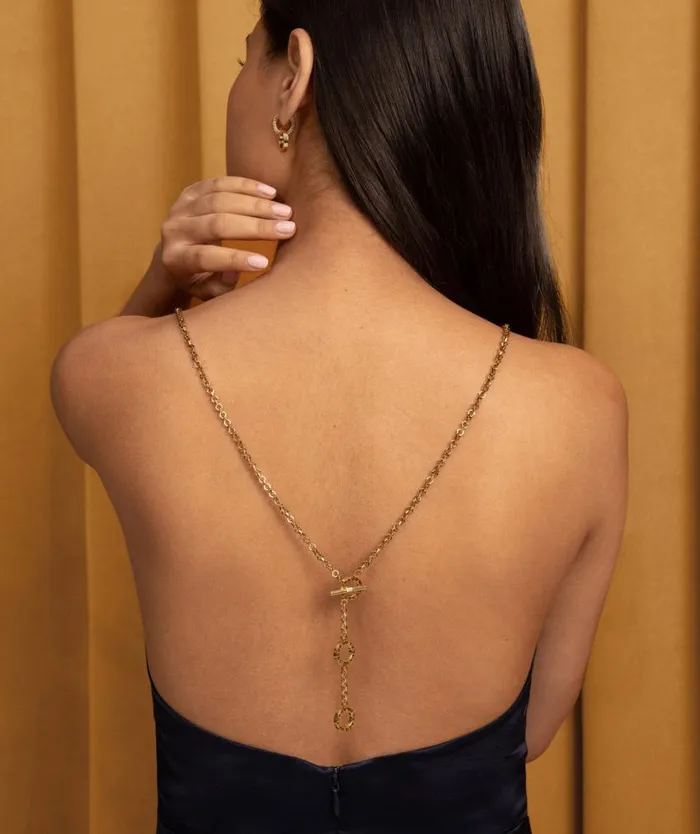 Necklaces Women Olivia Burton Honeycomb Toggle Gold Plated Necklace