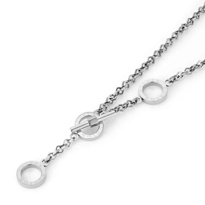 Necklaces Women Olivia Burton Honeycomb Toggle Silver Tone Necklace