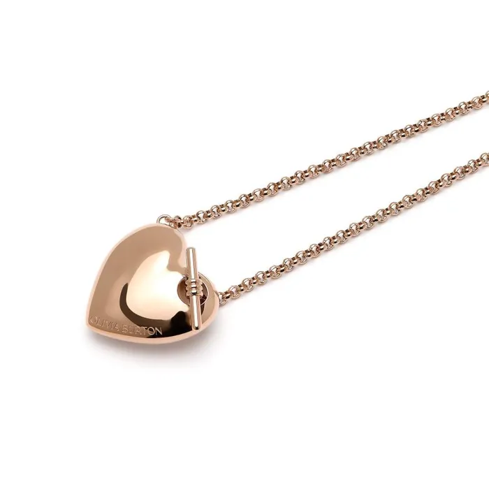 Necklaces Women Olivia Burton Knot Heart Rose Gold Necklace
