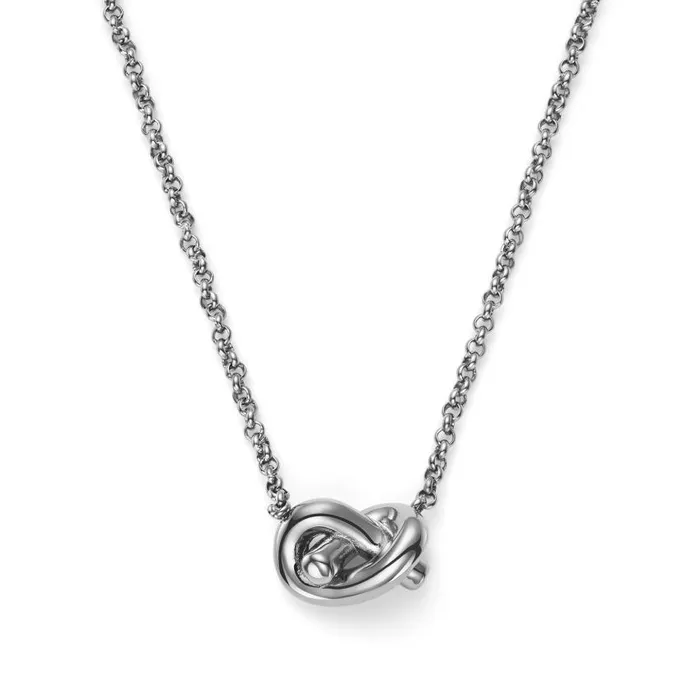 Necklaces Women Olivia Burton Lovers Knot Silver Tone Necklace