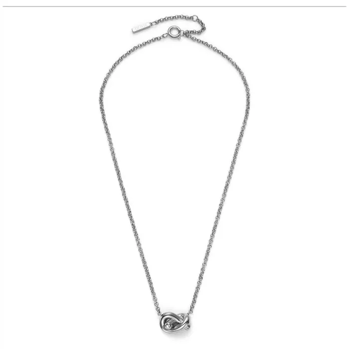 Necklaces Women Olivia Burton Lovers Knot Silver Tone Necklace