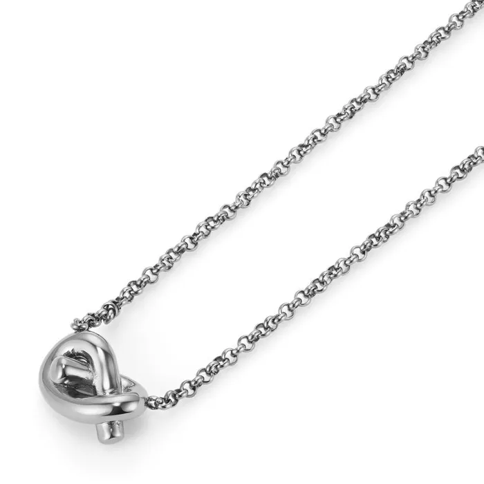 Necklaces Women Olivia Burton Lovers Knot Silver Tone Necklace