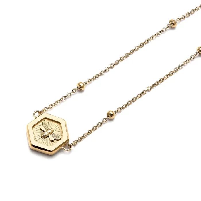 Necklaces Women Olivia Burton Minima Bee Gold Pendant Necklace