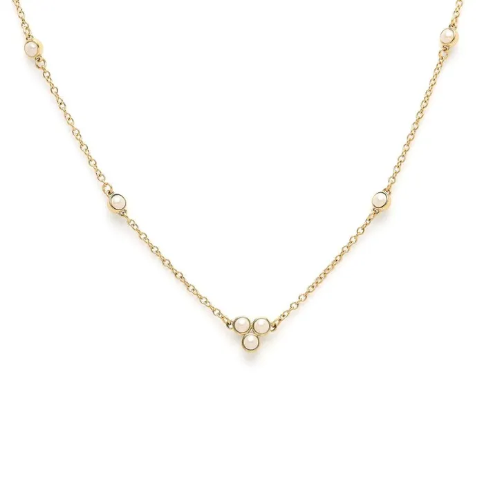 Necklaces Women Olivia Burton Pearl Cluster Gold Necklace