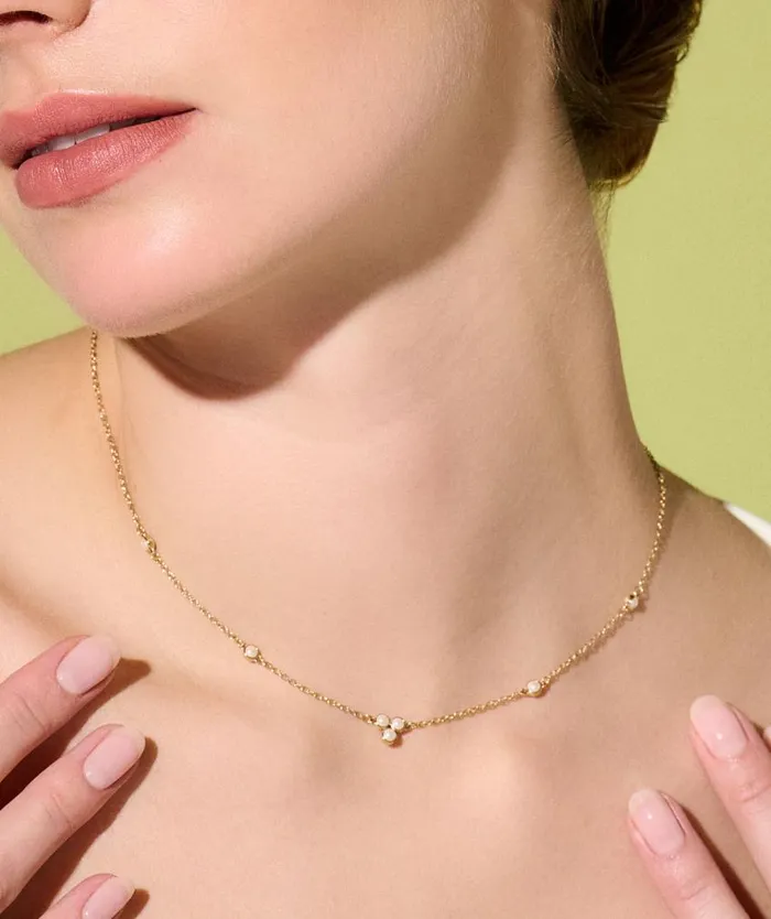 Necklaces Women Olivia Burton Pearl Cluster Gold Necklace