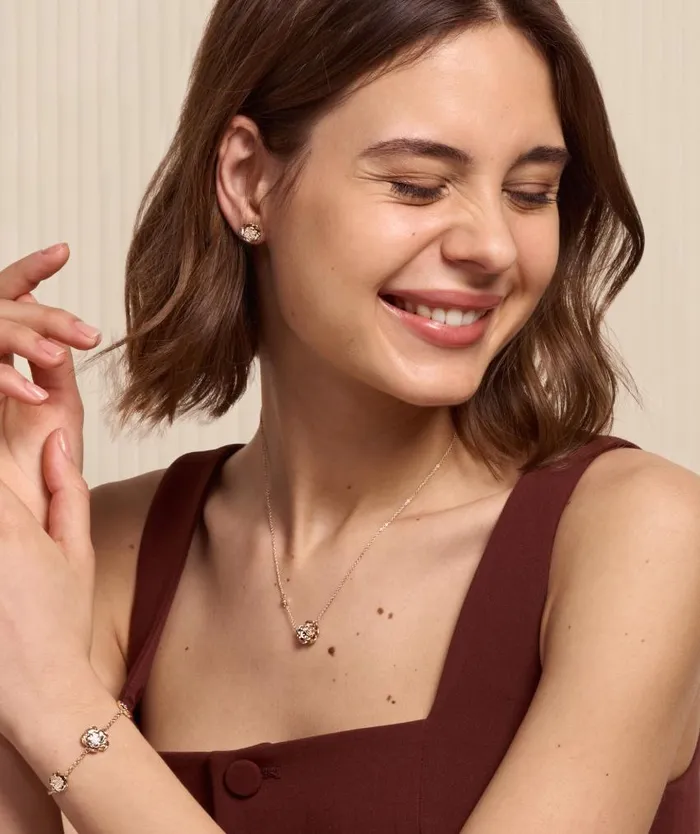 Necklaces Women Olivia Burton Tudor Rose Rose Gold Pendant Necklace