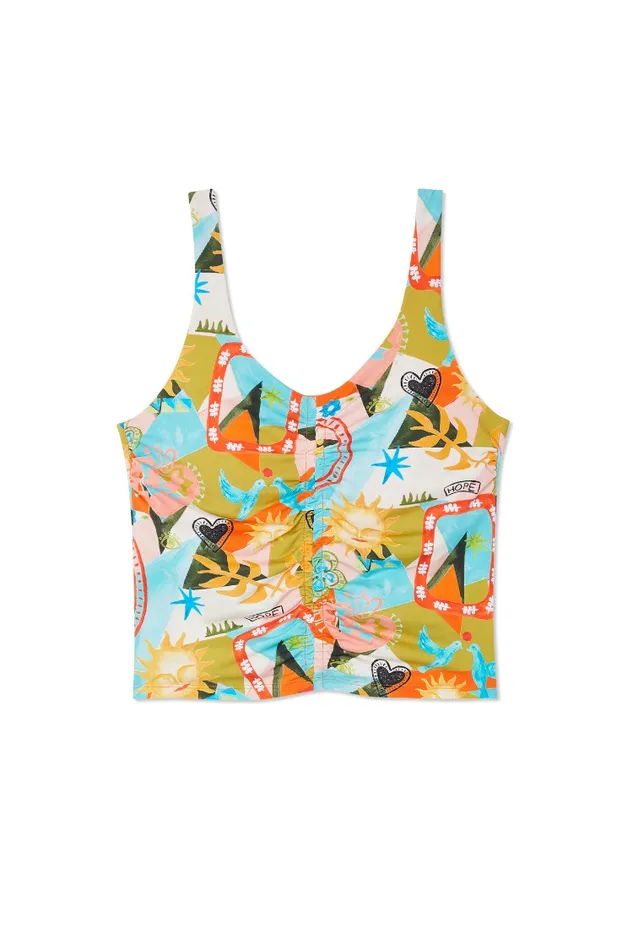 Never Fully Dressed Activewear Hope Bright Ruched Sports Top 8211 Women