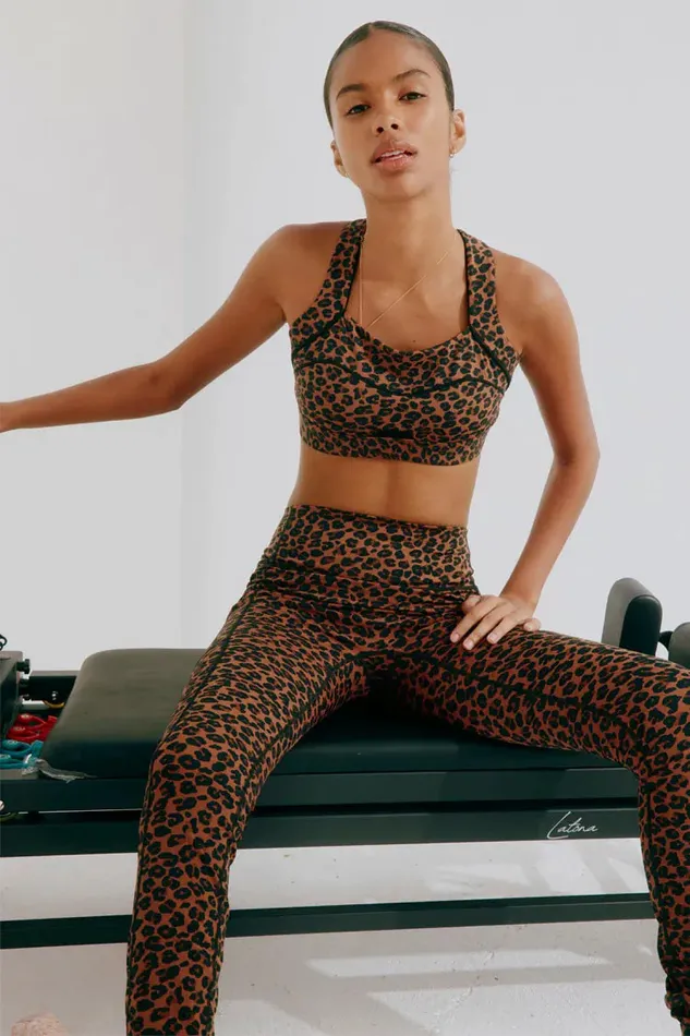 Never Fully Dressed Activewear Leopard Sports Bra 8211 Women