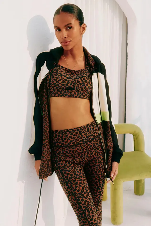 Never Fully Dressed Activewear Leopard Sports Bra 8211 Women