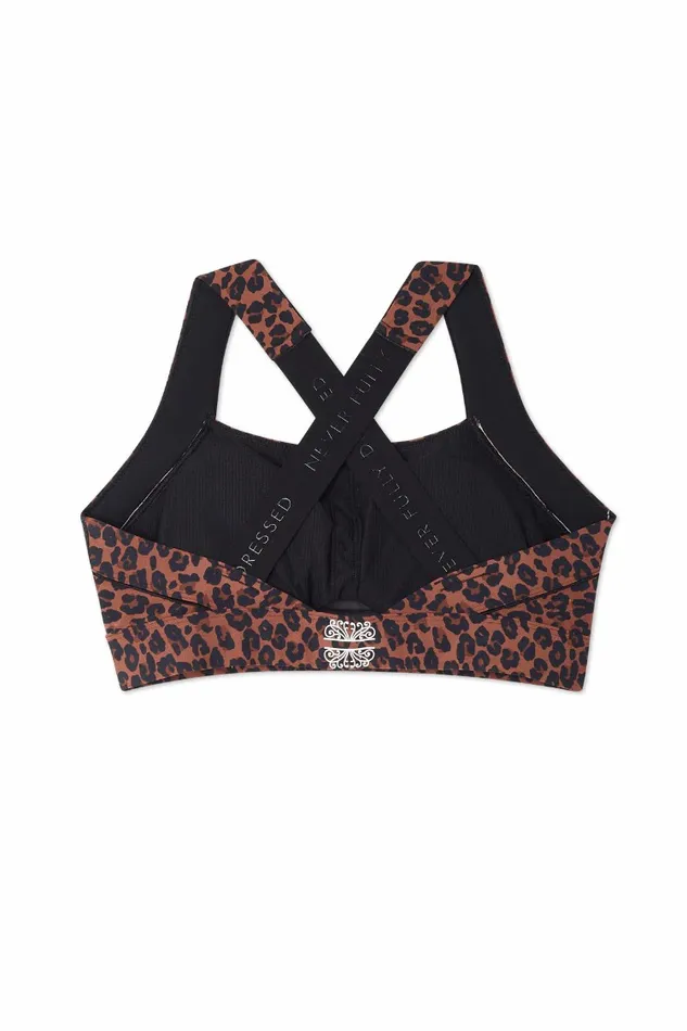 Never Fully Dressed Activewear Leopard Sports Bra 8211 Women