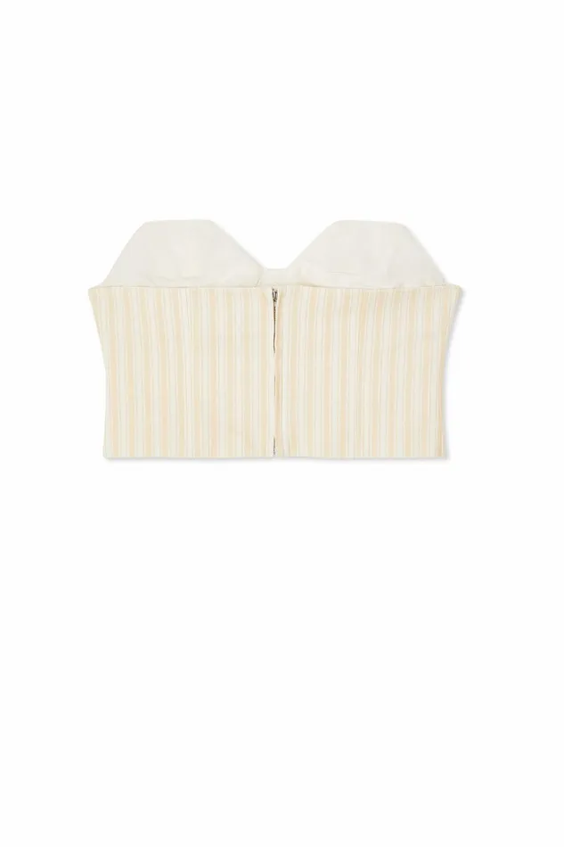 Never Fully Dressed CoOrds Butter Yellow Stripe Imogen Top 8211 Women