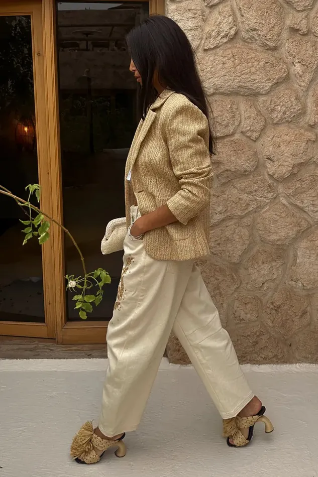Never Fully Dressed Jackets and Coats Raffia Spencer Blazer 8211 Women